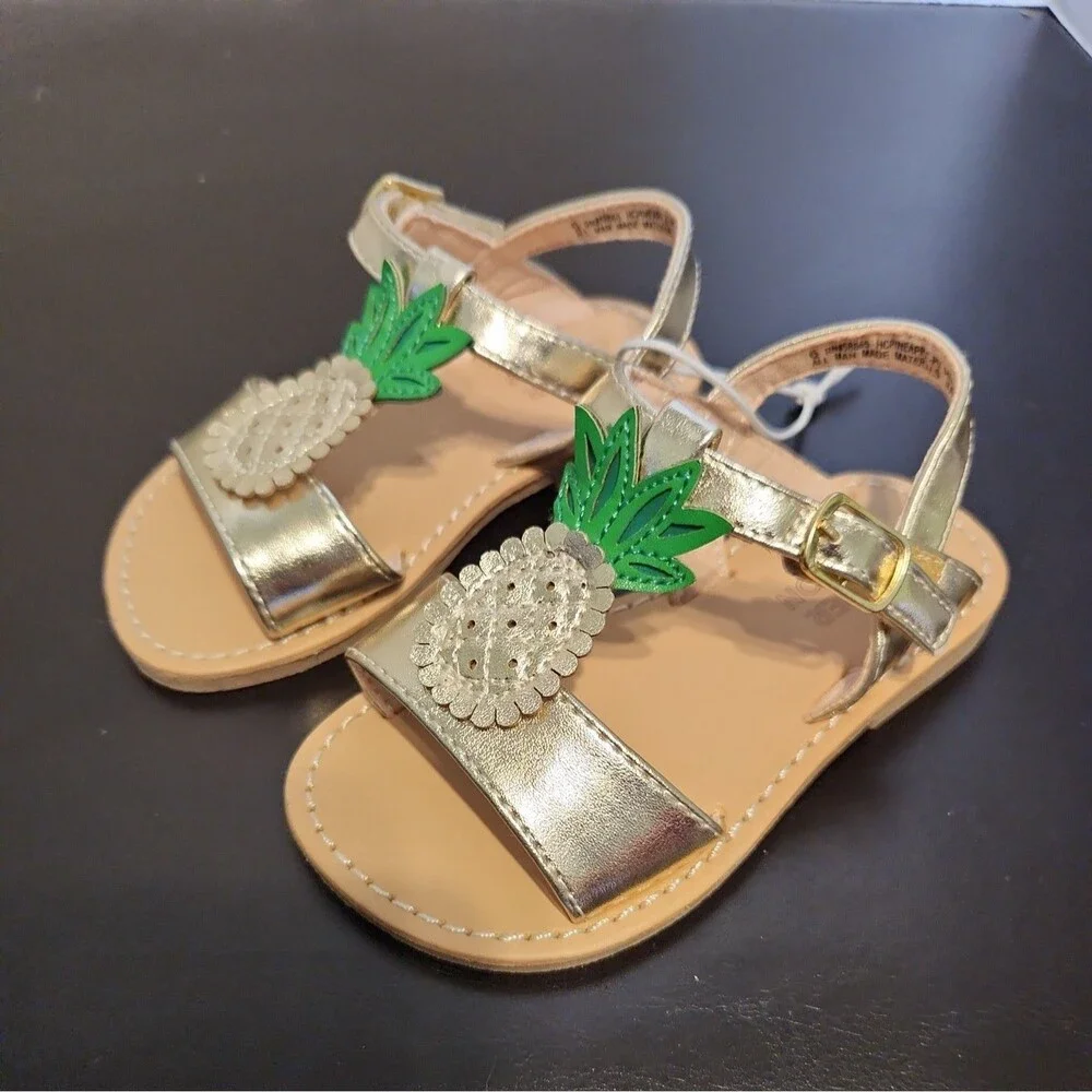Harper Canyon Girls Sz 6 Sandals Pineapple Sponge Bob